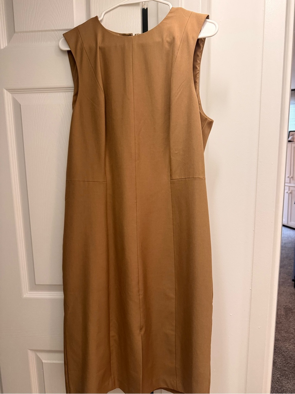 Banana Republic Camel Sleeveless Sheath Dress